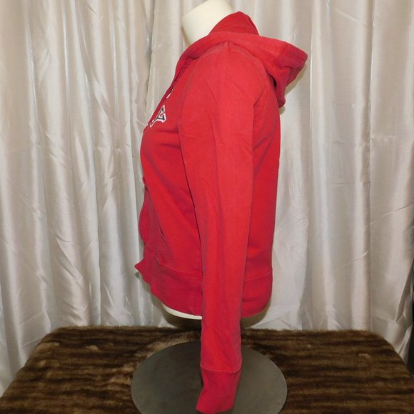 Tommy Hilfiger Zip Up Hoodie Vintage Red - Picture 3 of 6